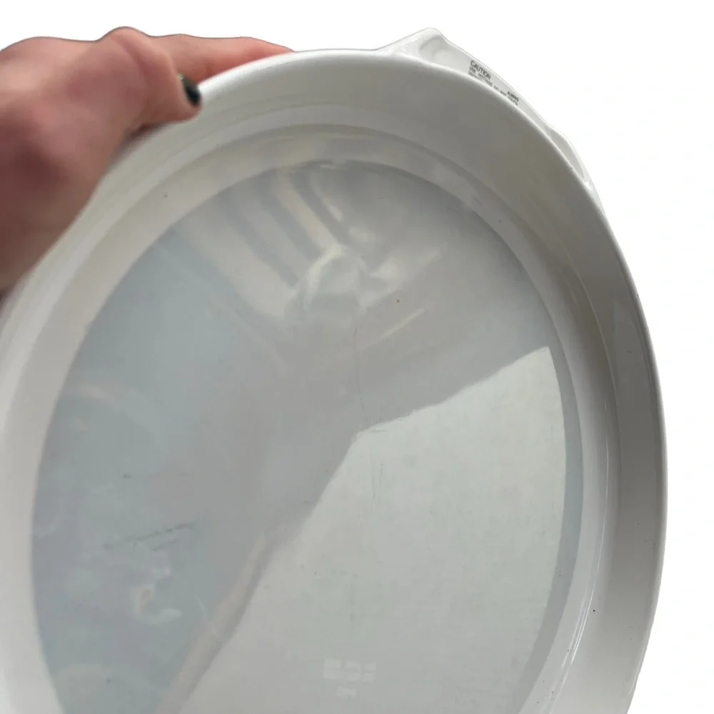 Amana Radarange Microwave Pizza Crisper Amana By Corning White 12in. Round Plate